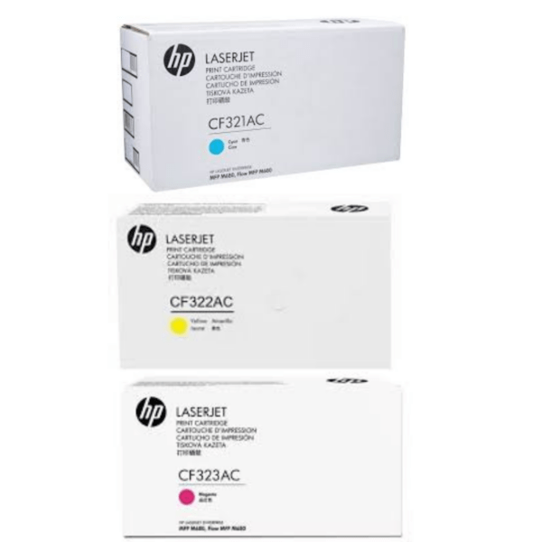Kit HP 652A Caja Blanca (CF321AC, CF322AC, CF323AC, de 16,500 páginas)