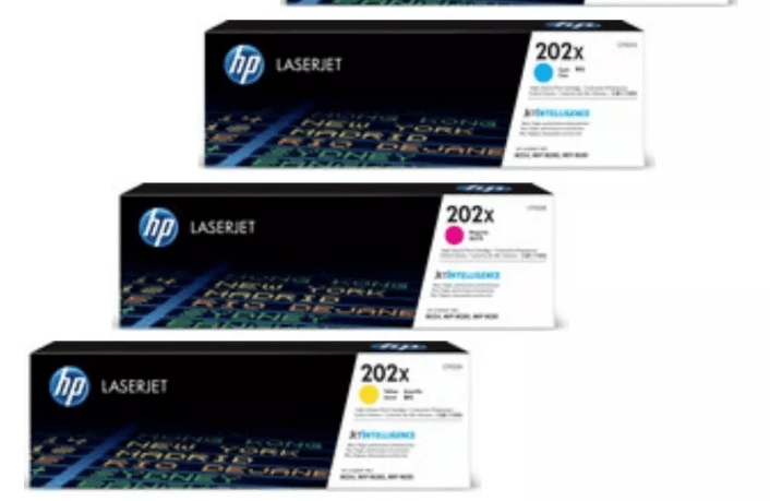 Kit 3 HP 202X (CF501X-CF502X-CF503X, de 2,500 páginas)