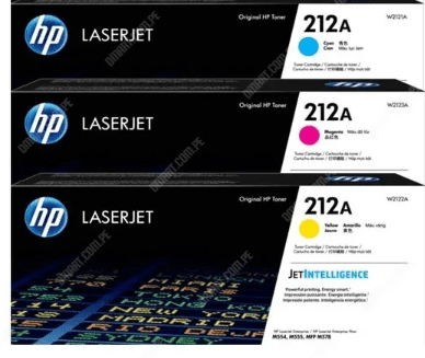 Kit 3 HP 212A (W2120A-W2121A-W2122A, de 4,500 páginas)
