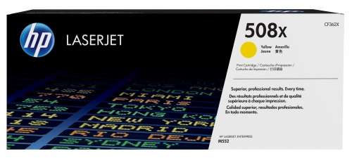 Tóner HP 508X Amarillo (CF362X, 12,500 páginas)