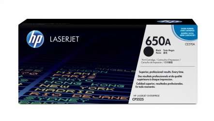 Tóner HP 650A Negro (CE270A, 13,500 páginas)