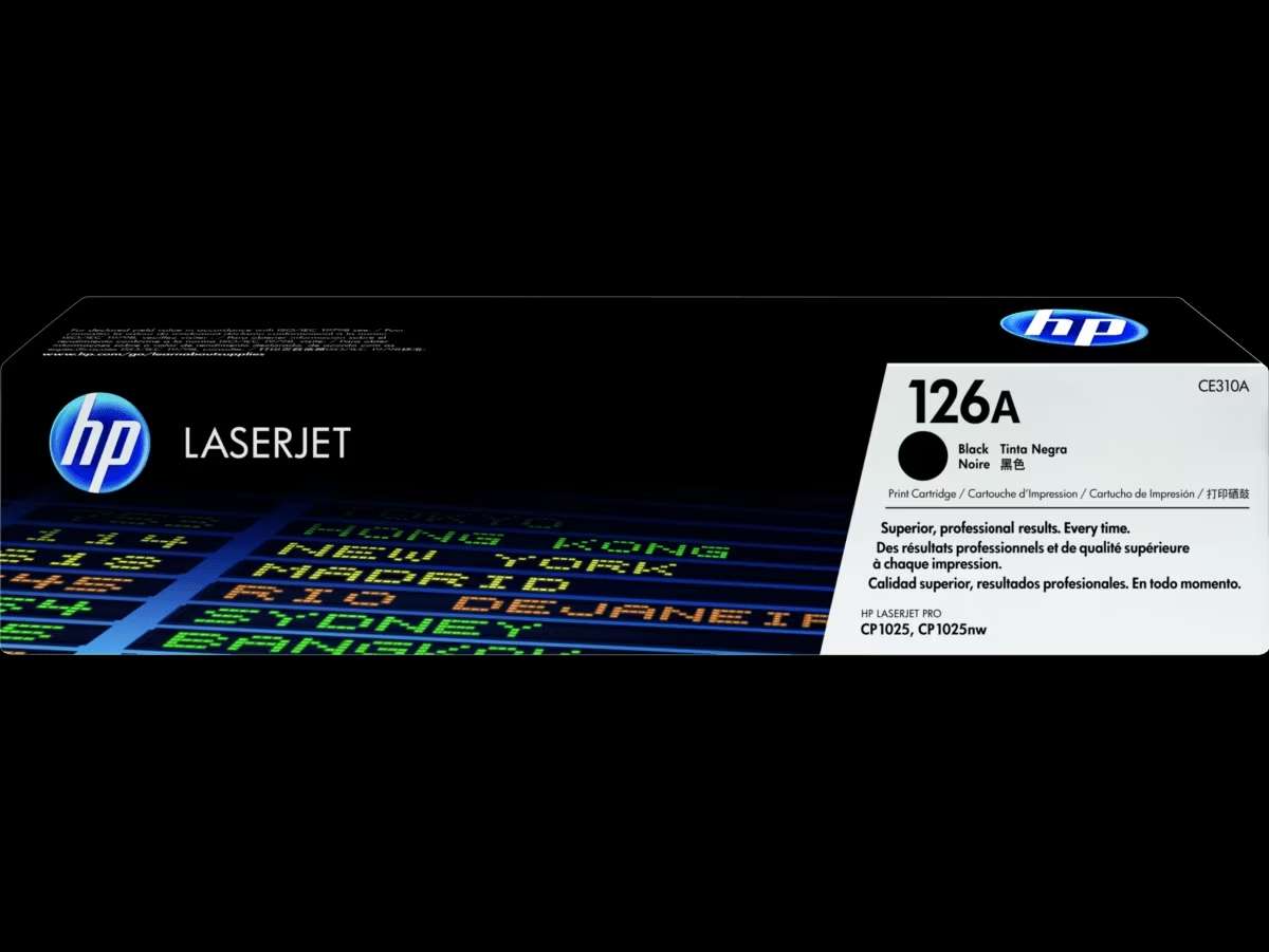 Tóner HP 126A Negro (CE310A, 2,300 páginas)