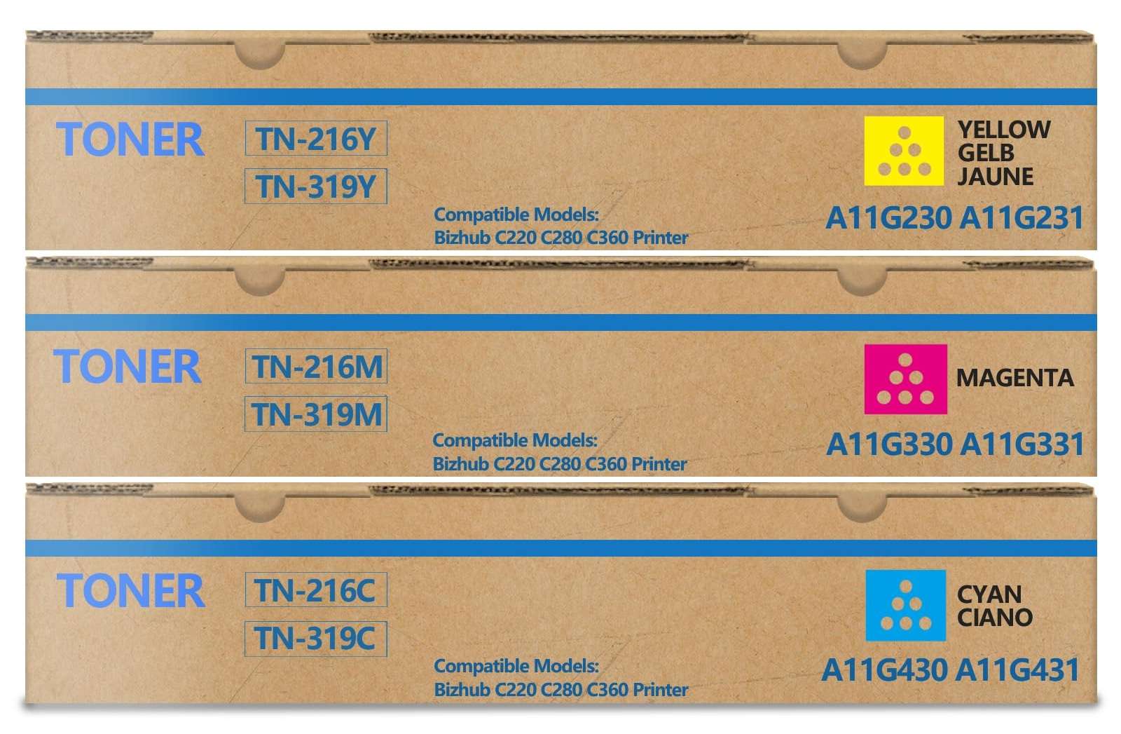 Juego de 3 Toner Konica