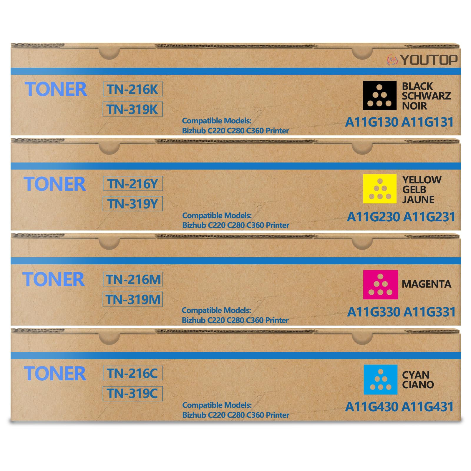 Juego de 4 Toner Konica
