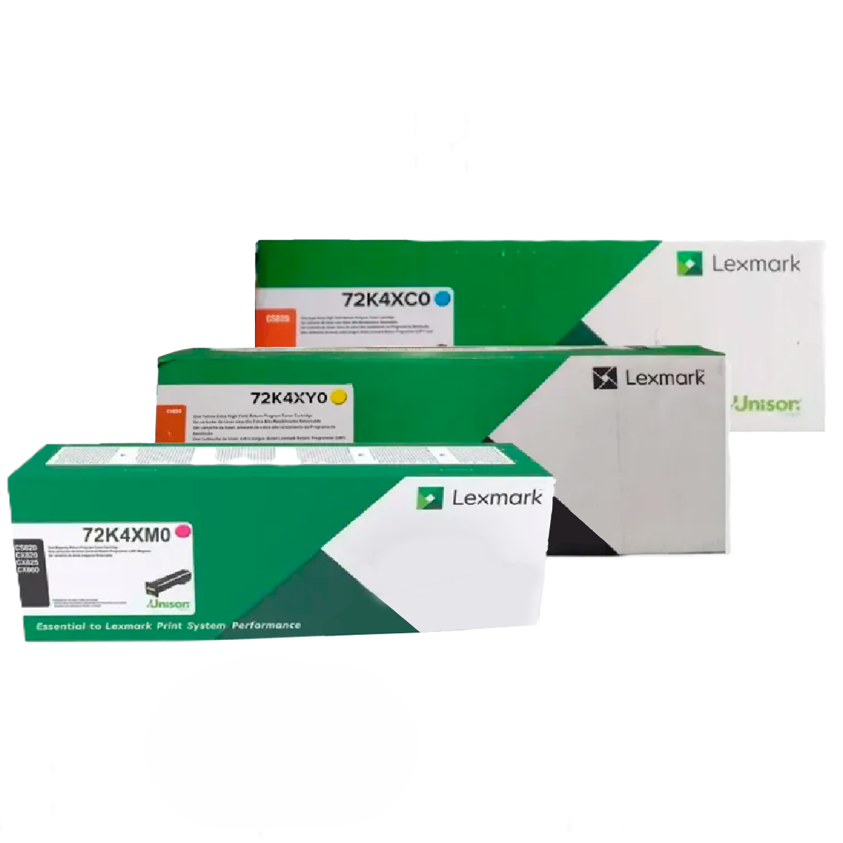 Juego Toner Lexmark 72K4X 3 Colores