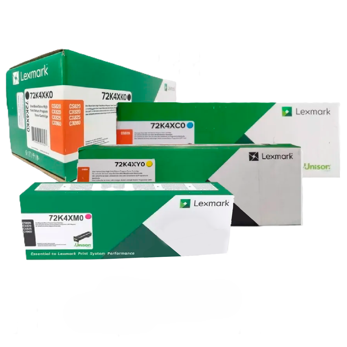 Juego Toner Lexmark 72K4X 4 Colores