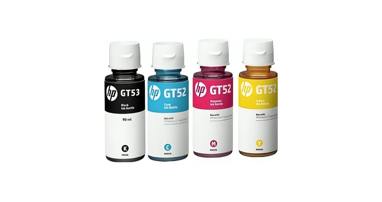 Combo de Botellas de Tinta HP GT53 / GT52 Pack 4 Colores CMYK