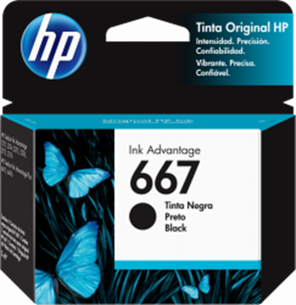 Cartucho de Tinta Negra Original HP 667 (3YM79AL)