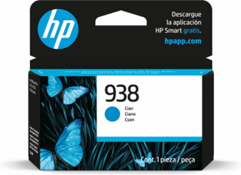 Cartucho de Tinta Cian Original HP 938 (4S6X5PL)