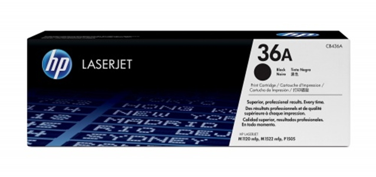 Cartucho de Tóner Negro Original HP 36A (CB436A) para LJ