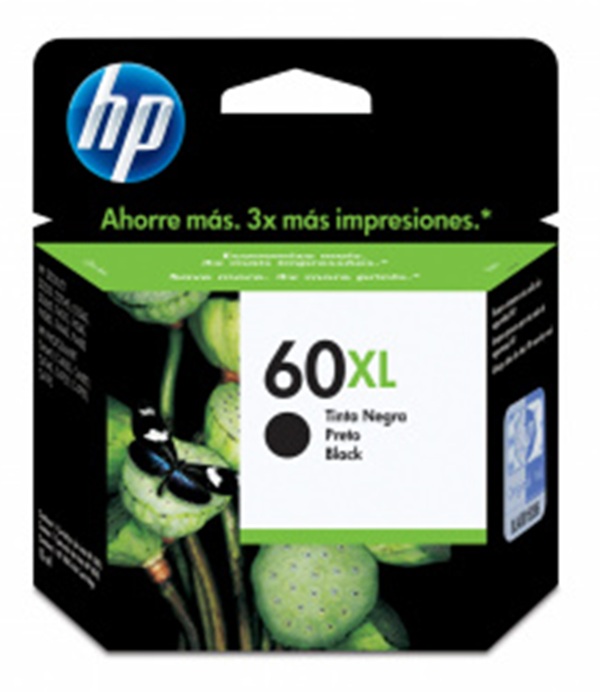 Cartucho de Tinta Negra Original HP 60XL (CC641WL) LAR