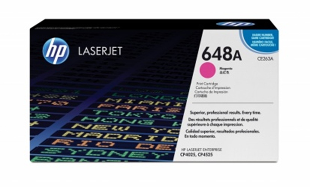 Cartucho de Tóner Magenta Original HP 648A (CE263A) para LJ