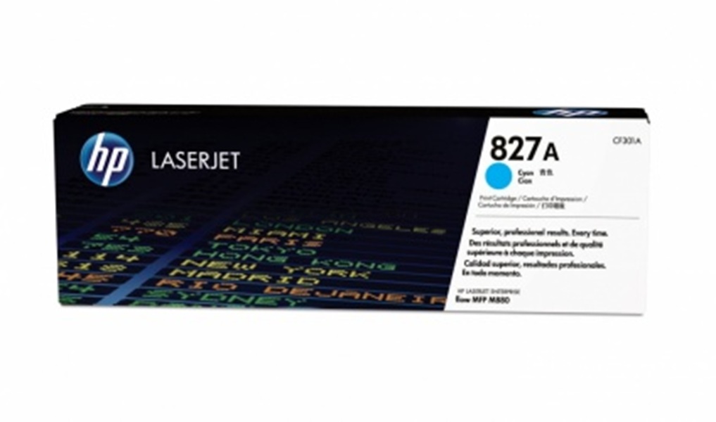 Cartucho de Tóner Cian Original HP 827A (CF301A) para LJ