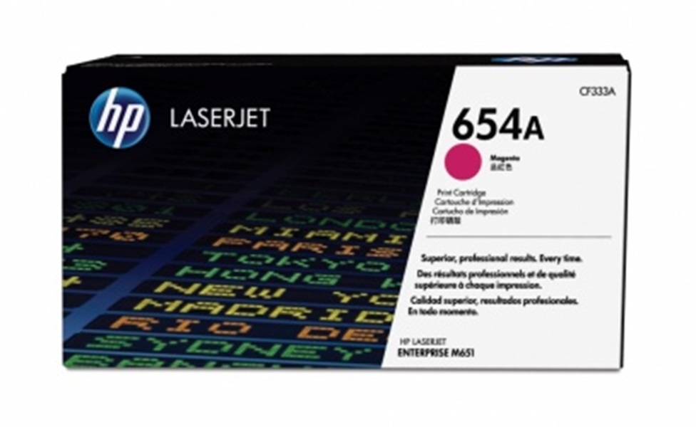 Cartucho de Tóner Magenta Original HP 654A (CF333A) para LJ
