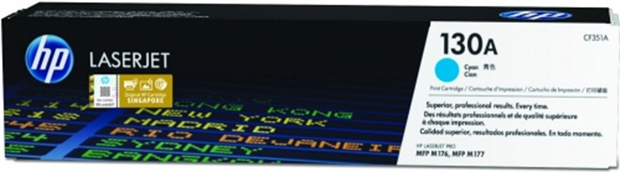 Cartucho de Tóner Cian Original HP 130A (CF351A) para LJ