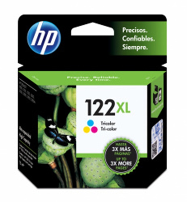 Cartucho de Tinta Tricolor Original HP 122XL (CH564HL)