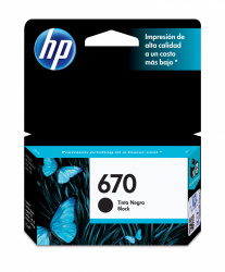 Cartucho de Tinta Negra Original HP 670 (CZ113AL) LAR