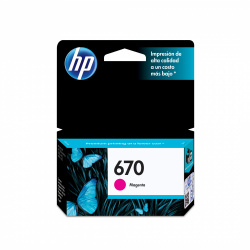 Cartucho de Tinta Magenta Original HP 670 (CZ115AL) LAR