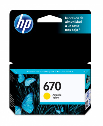 Cartucho de Tinta Amarilla Original HP 670 (CZ116AL) LAR