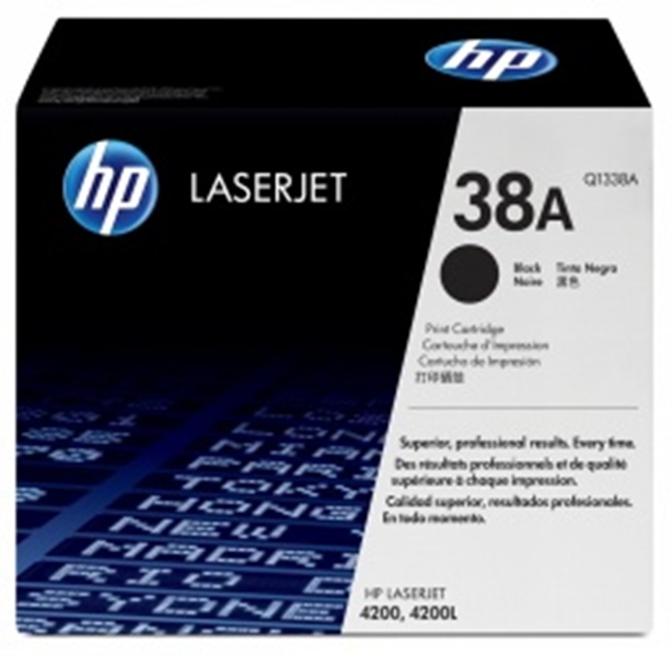 Cartucho de Tóner Negro Original HP 38A (Q1338A) para LJ