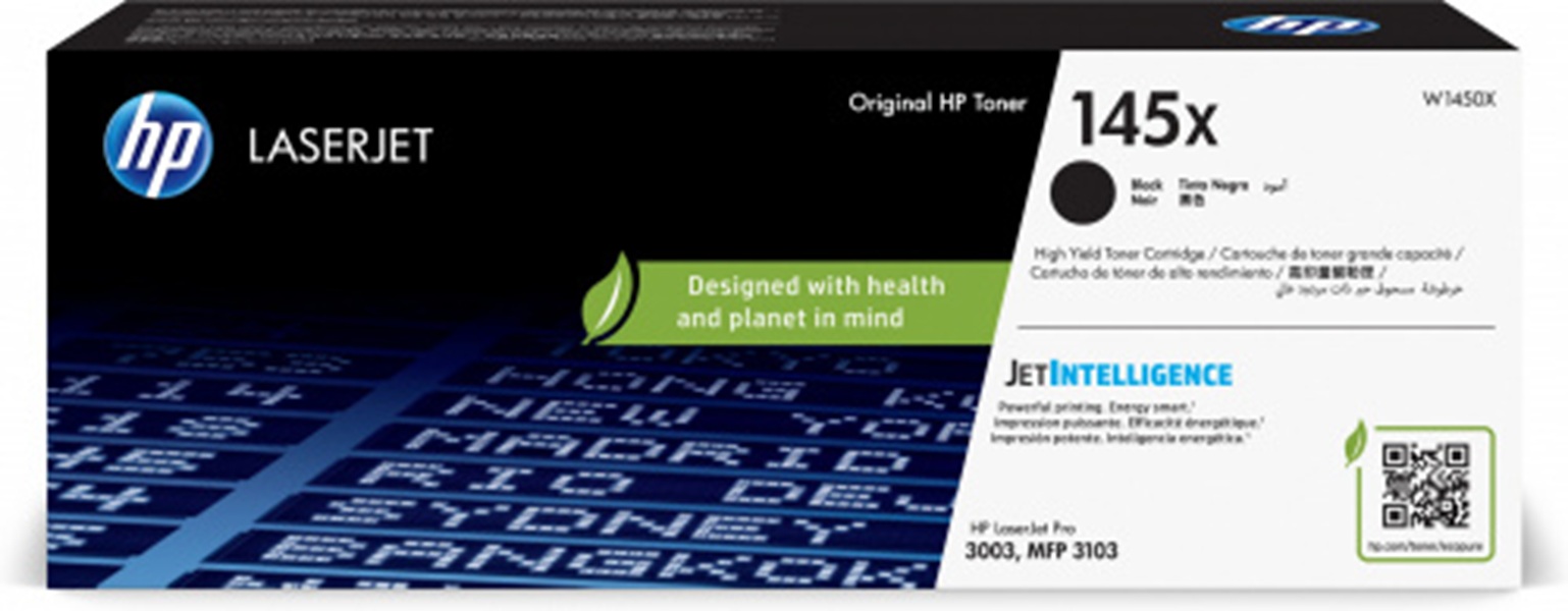 Cartucho de Tóner Negro Original HP 145X (W1450X) para LJ