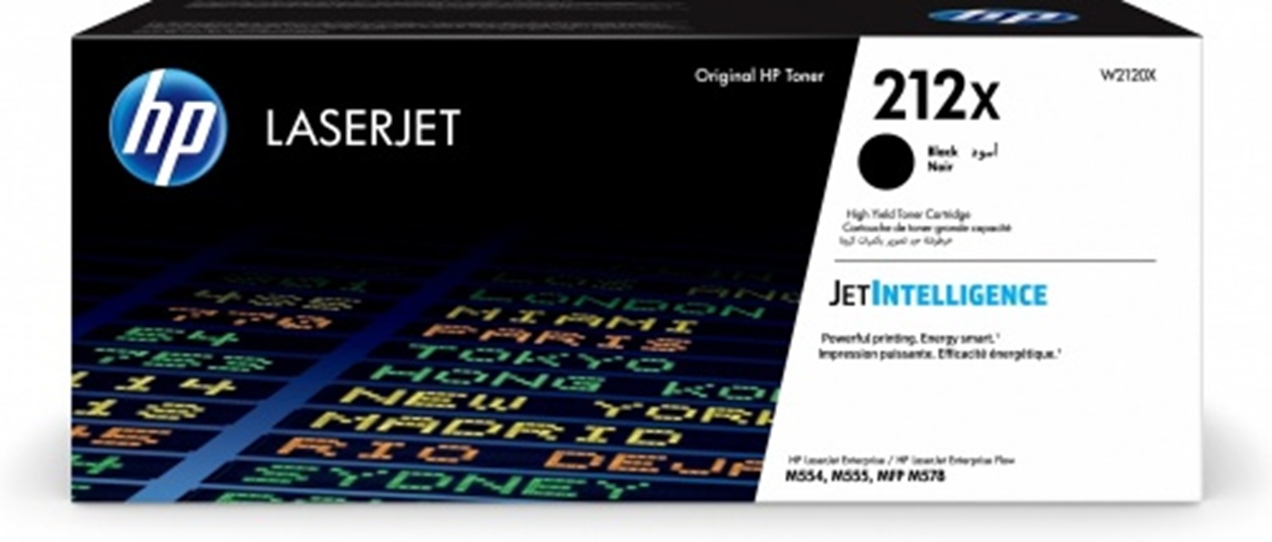 Cartucho de Tóner Negro Original HP 212X (W2120X) de Alto Rendimiento para LJ