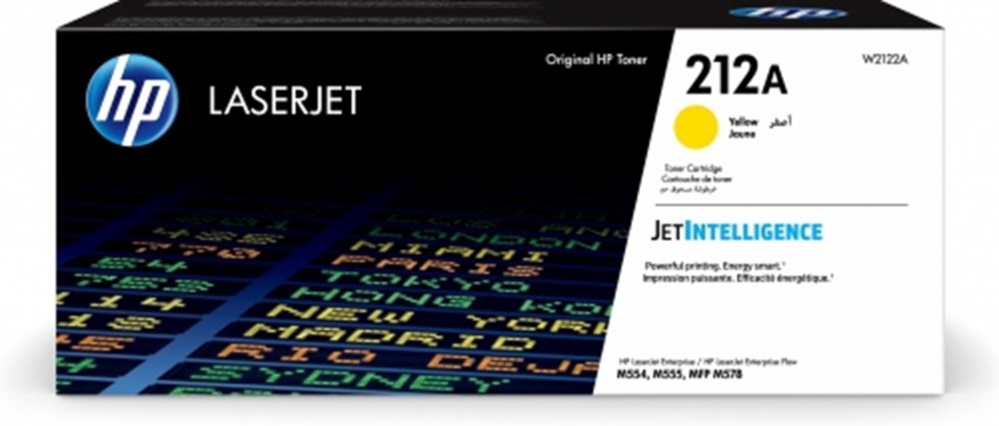 Cartucho de Tóner Amarillo Original HP 212A (W2122A) para LJ