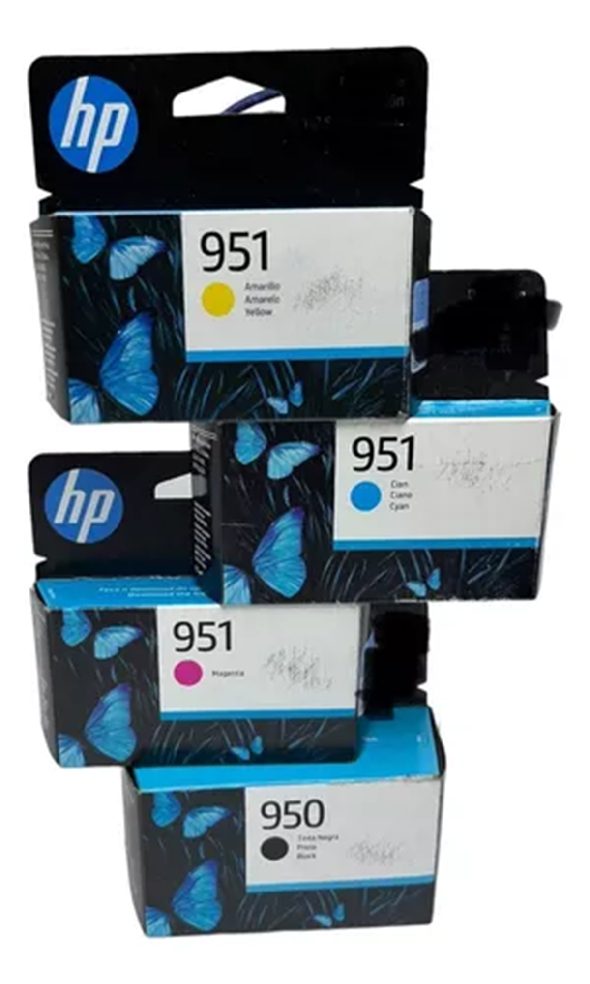 Juego de 4 Cartuchos de Tinta HP 950 Negro y 951 Cian, Amarillo, Magenta Original