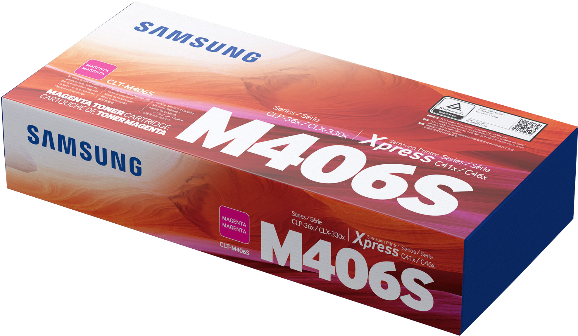 Cartucho de Tóner Samsung CLT – M406S Magenta 1,000 Páginas, Original